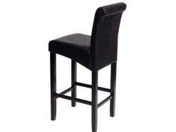 MCW Barhocker C33 2er-Set Matt Dunkle Beine Kunstleder Schwarz