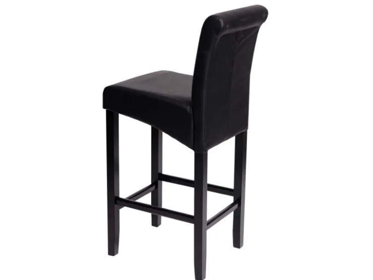 MCW Barhocker C33 2er-Set Matt Dunkle Beine Kunstleder Schwarz