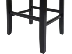 MCW Barhocker C33 2er-Set Matt Dunkle Beine Kunstleder Schwarz