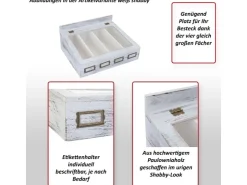 MCW Kücheninseln|Küchenregale<Besteckkiste C25 Naturbraun