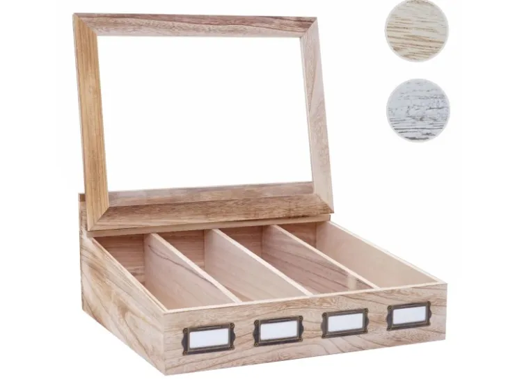 MCW Kücheninseln|Küchenregale<Besteckkiste C25 Naturbraun