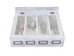 Discount MCW Besteckkiste C25 Shabby Weiß