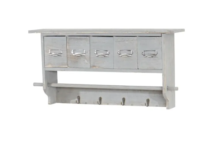 Clearance MCW Küchenregal C49 5 Schubladen Shabby Look Grau