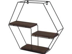 Outlet MCW Wandregal K76 43x49x11cm Dunkelbraun