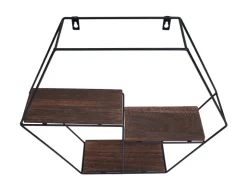 Outlet MCW Wandregal K76 43x49x11cm Dunkelbraun
