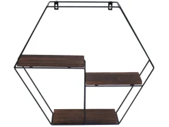 Outlet MCW Wandregal K76 43x49x11cm Dunkelbraun