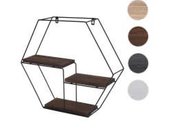 Outlet MCW Wandregal K76 43x49x11cm Dunkelbraun