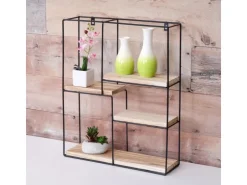 Hot MCW Wandregal K76 51x40x11cm Natur