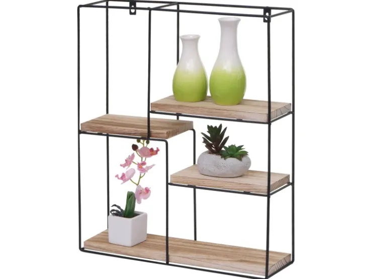 Hot MCW Wandregal K76 51x40x11cm Natur
