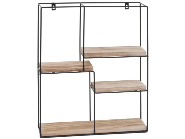 Hot MCW Wandregal K76 51x40x11cm Natur