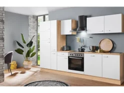 Sale Menke Küchenzeile Artisan Classic 310 cm Weiß-Artisan Eiche Nachbildung