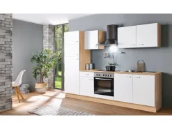 Sale Menke Küchenzeile Artisan Classic 270 cm Weiß-Artisan Eiche Nachbildung