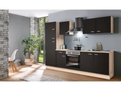 Sale Menke Küchenzeile Classic 270 cm Lava Matt-Sonoma Eiche Nachbildung