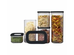 Clearance Modula Vorratsdosen-Set 5-teilig Schwarz Vorratsbehälter|Vorratsdosen