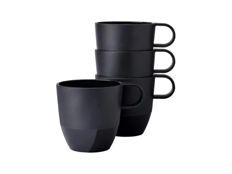Sale Silueta Henkelbecher 300 ml 4er Set Nordic Black Geschirr