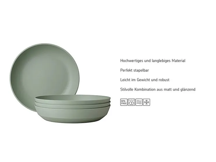 Clearance Mepal Silueta Suppenteller 21 cm 4er Set Nordic White Weiß