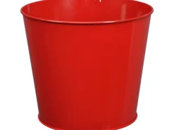 Töpfe<Metalltopf Ø 10,5 cm x 10 cm Rot