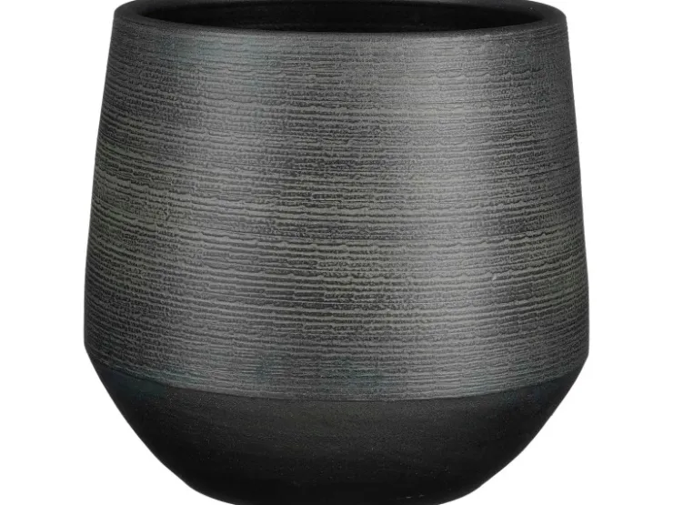 Clearance Mica Decorations Übertopf Evora Ø 30 cm x 28 cm Schwarz