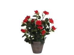 Clearance Mica Decorations Kunstpflanze Rosenstrauch im Blumentopf Stan Ø 25 x 33 cm Rot