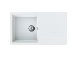 Granitspülen<Miló Einbauspüle Granitverbundstoff Luxuria 86 30 cm Beckenbreite Weiß