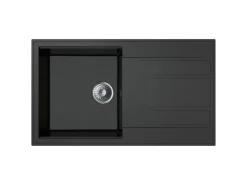Granitspülen<Miló Einbauspüle Granitverbundstoff Luxuria 86 39 cm Beckenbreite Graphit