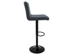 ML-Design Kücheninseln<Barhocker 4Er Set aus Kunstleder Anthrazit mit Rückenlehne Fußstütze Anthrazit-Schwarz
