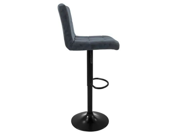 ML-Design Kücheninseln<Barhocker 4Er Set aus Kunstleder Anthrazit mit Rückenlehne Fußstütze Anthrazit-Schwarz
