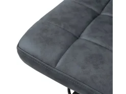 ML-Design Kücheninseln<Barhocker 4Er Set aus Kunstleder Anthrazit mit Rückenlehne Fußstütze Anthrazit-Schwarz