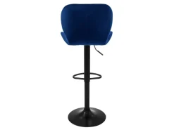 Hot Barhocker 4Er Set aus Samt Blau Gepolsterter Drehbar Hocker Kücheninseln
