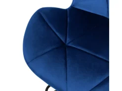 Hot Barhocker 4Er Set aus Samt Blau Gepolsterter Drehbar Hocker Kücheninseln