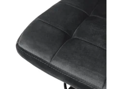 Discount Barhocker 2Er Set aus Samt Grau Gepolsterter Barstuhl mit Rückenlehne Kücheninseln
