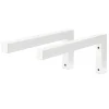 Discount 2Er Set Wandkonsole Winkel L-Form für Waschtisch 350x150 mm Weiß Stahl Küchenregale