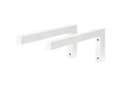 Discount 2Er Set Wandkonsole Winkel L-Form für Waschtisch 350x150 mm Weiß Stahl Küchenregale