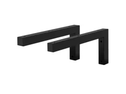 Outlet 2Er Set Wandkonsole Winkel L-Form für Waschtisch 300x150 mm Schwarz Küchenregale