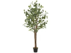Outlet ML-Design Künstliche Eukalyptus 180cm Groß Kunstpflanze Naturholzstamm