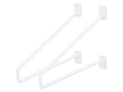 ML-Design Küchenregale<2 Stück Regalhalterung 265 mm aus Stahl Haarnadel Regalwinkel Weiß