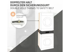 Best ML-Design Verbindungsrahmen für Waschmaschine mit Ausziehbarer Schublade Stahl