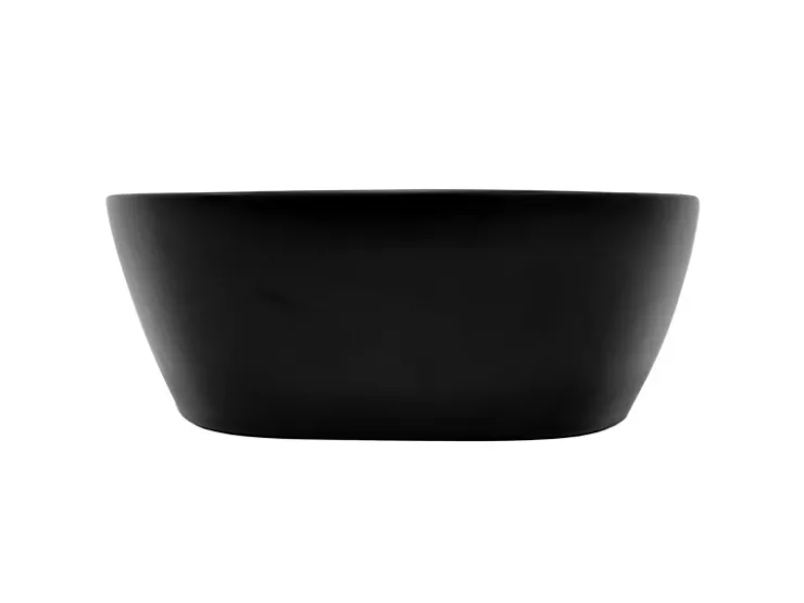 New ML-Design Waschbecken aus Keramik Schwarz 605x385x140 mm Abgerundeten Ecken