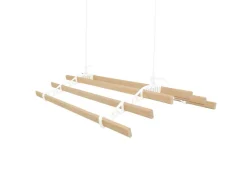 Discount Monstershop 0.9m Weißfarbener 6-Latten-Wäscheständer mit Deckenrollen
