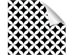Best Myspotti Küchenrückwandfolie Chadi Selbstklebend 450 cm x 60 cm Schwarz-Weiß