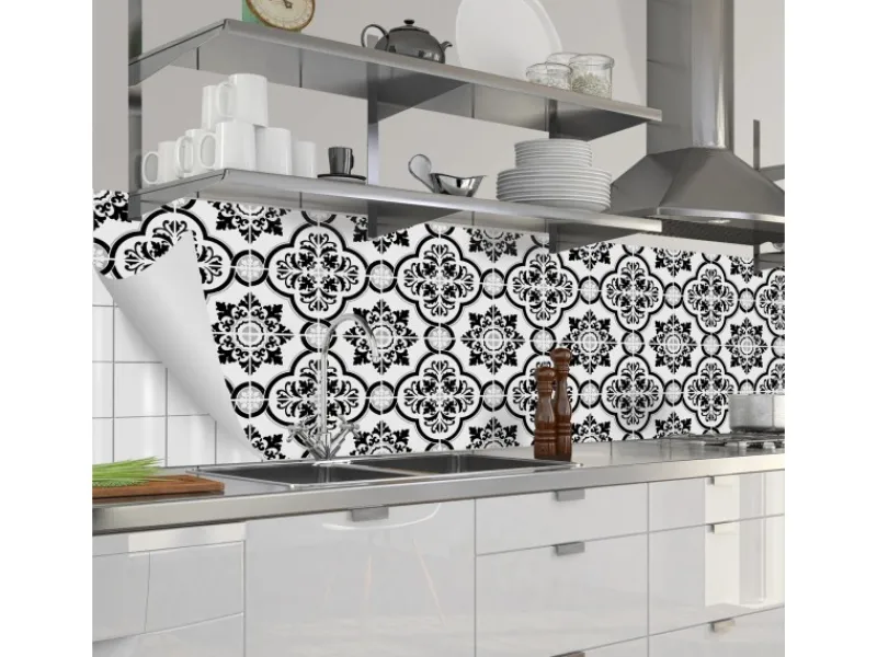 Sale Myspotti Küchenrückwandfolie Elena Fliese Selbstklebend 280 cm x 60 cm Küchenrückwände