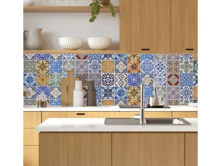 Best MySpotti Küchenrückwand Profix Cucina Pablo Fliese 210 x 60 cm Bunt