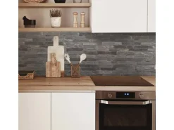 Best MySpotti Küchenrückwand Profix Cucina Black Brick 100 x 60 cm Stein Anthrazit