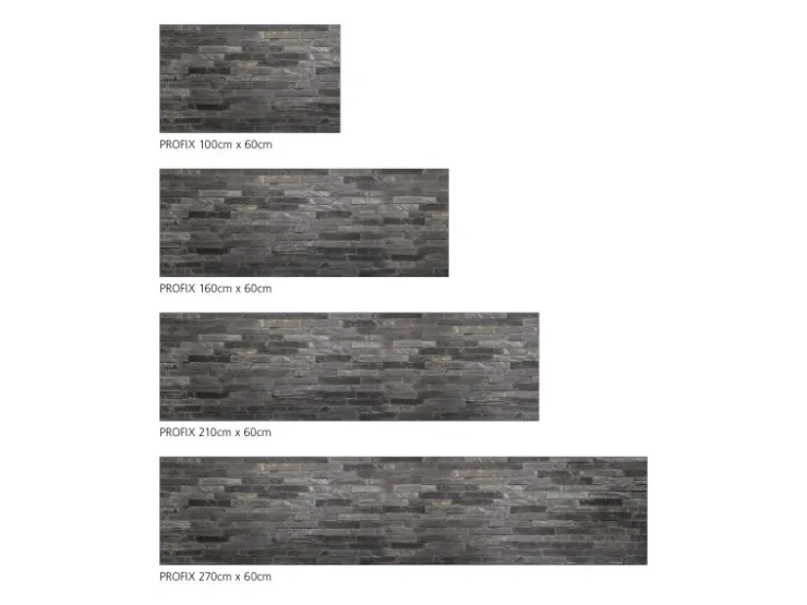 Best MySpotti Küchenrückwand Profix Cucina Black Brick 100 x 60 cm Stein Anthrazit