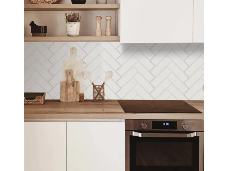 Best MySpotti Küchenrückwand Profix Cucina Herring 100 x 60 cm Weiß