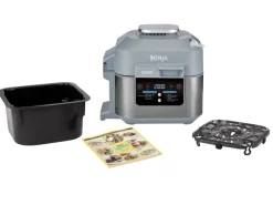 Online Cooking System und Heißluftfritteuse ON400DE Speedi Rapid Hellgrau Haushaltsgeräte