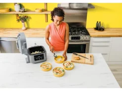 Online Cooking System und Heißluftfritteuse ON400DE Speedi Rapid Hellgrau Haushaltsgeräte