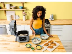 Online Cooking System und Heißluftfritteuse ON400DE Speedi Rapid Hellgrau Haushaltsgeräte