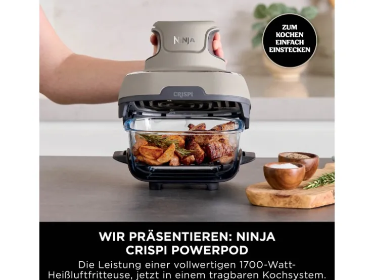 Hot Ninja Glas-Heißluftfritteuse FN101EUST CRISPi 4-in-1