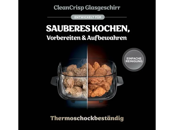 Hot Ninja Glas-Heißluftfritteuse FN101EUST CRISPi 4-in-1